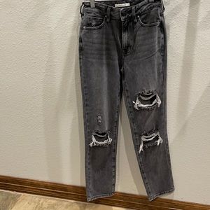 Pacsun black ripped mom jeans size ladies 23
